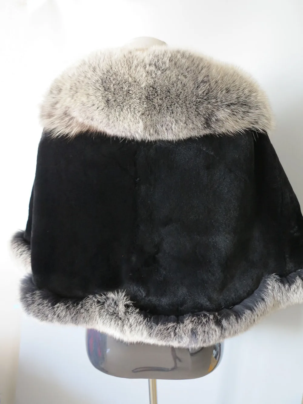 Новый стиль 100% натуральным лисьим мехом с кролика накидка обертывание шарф