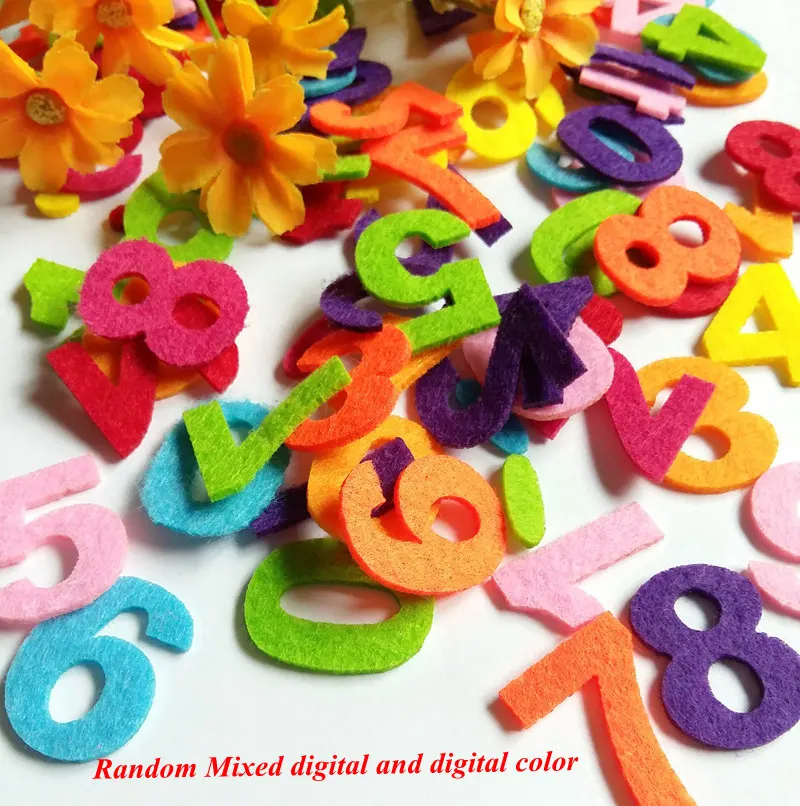 150 шт. войлочную ткань цифра фетровая Полиэстеровая ткани рукоделие игла Diy