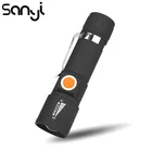 Фонарик SANYI Mini USB, фонарь 3800 люмен, встроенный аккумулятор, портативный, масштабируемый, 3 режима, для кемпинга на открытом воздухе