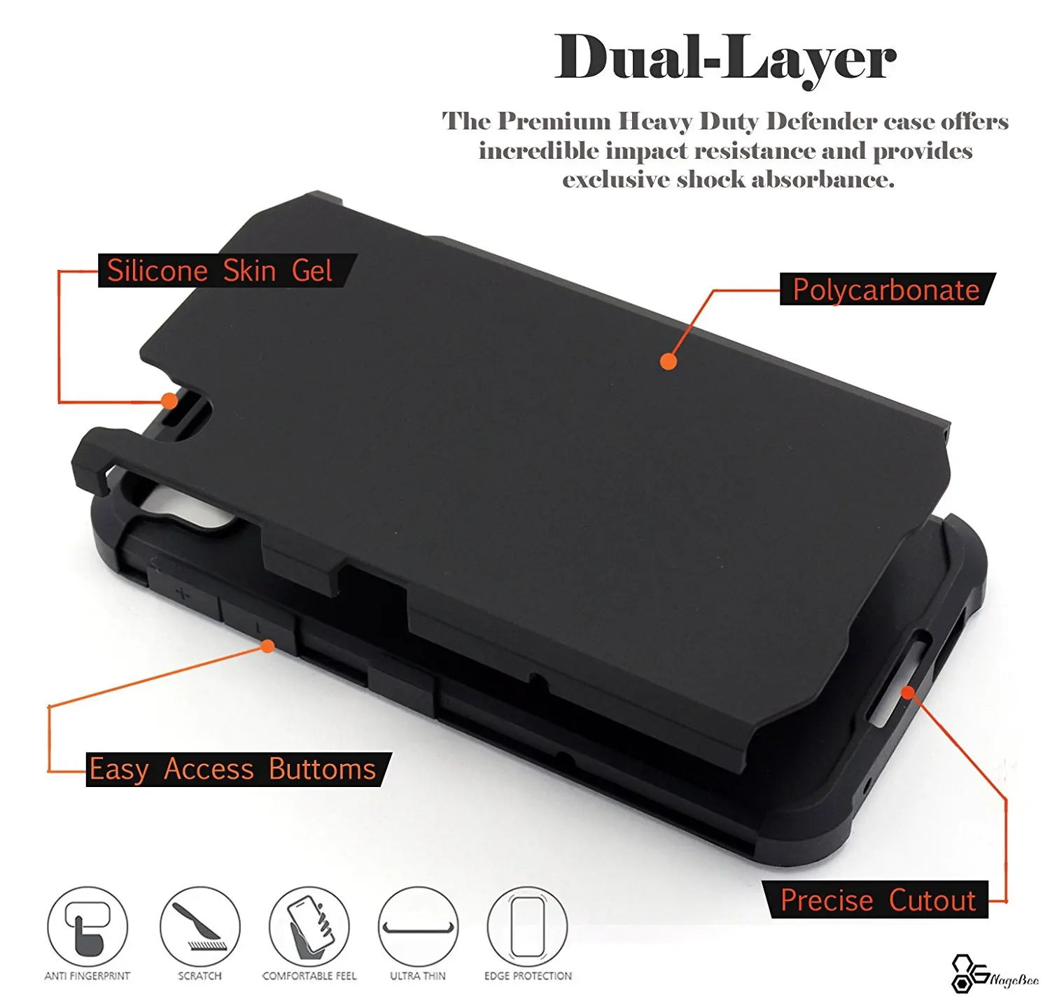 Hybrid Shockproof Armor Hard Cover For Alcatel One Touch Idol 4 6055 / Nitro Blackberry DTEK50 Case Phone Cases Shell Skin |