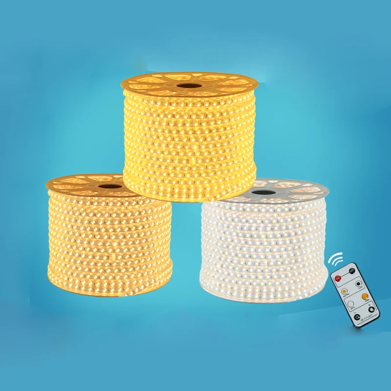 20 м/лот 120 светодиодов/м Светодиодная лента AC220V SMD 5630/5730 белый/теплый белый