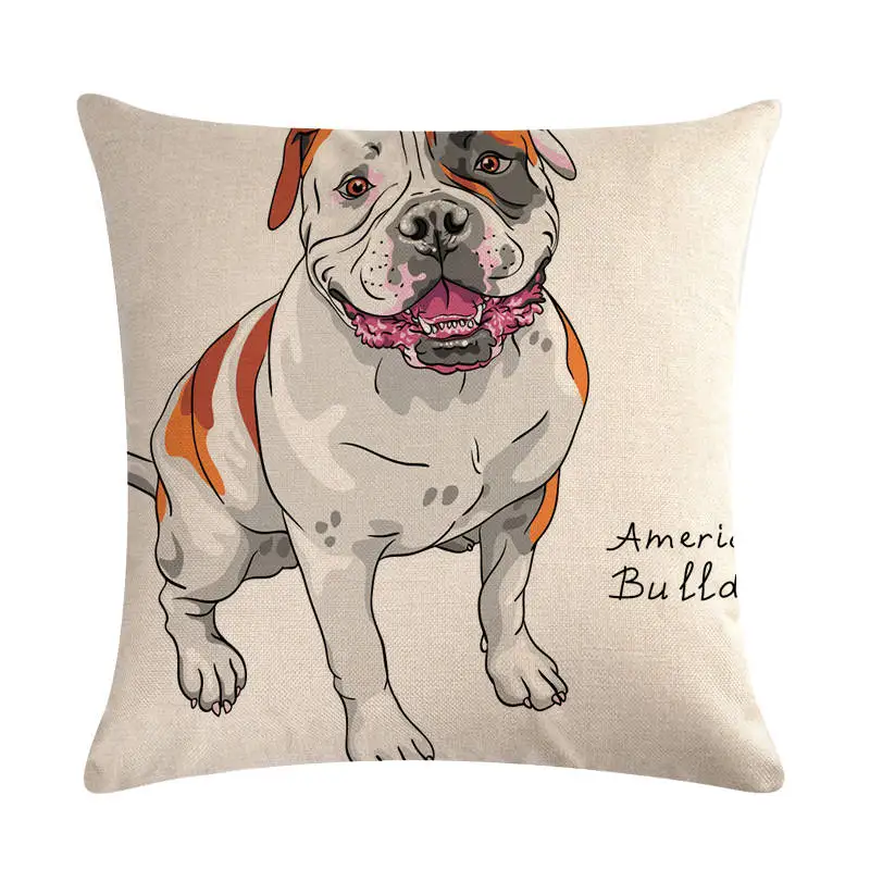 45 см x 45 м домашнее животное Американский бульдог хлопок белье dogue de Bordeaux Чехлы для подушек домашний диван украшения обнимашки наволочки ZY1155