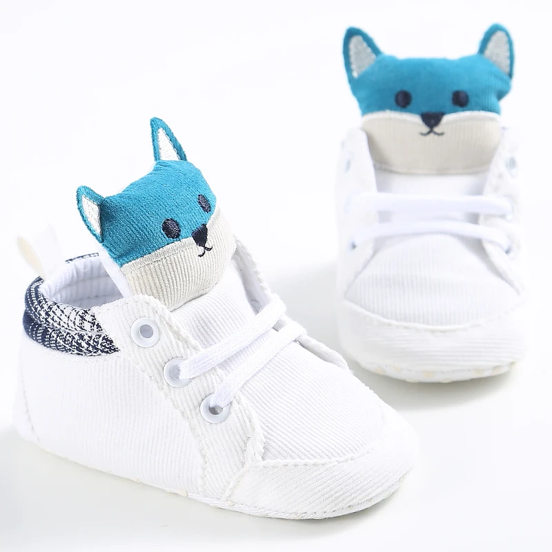 

Hot Winter Infantil Baby Shoes Boy Girl Cotton Fox head First Walker Canvas Sneaker Anti-slip Soft Sole Toddler Sapatos Footwear