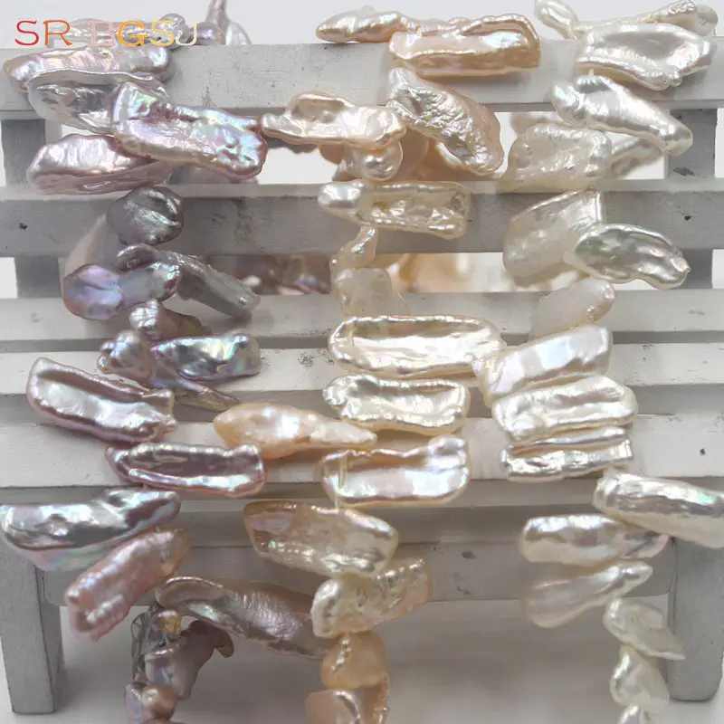 

Free Shipping 9x18mm Wholesale Beads Reborn Baroque Teeth Natural Freshwater Pearl Jewelry Beads Strand 15 inch