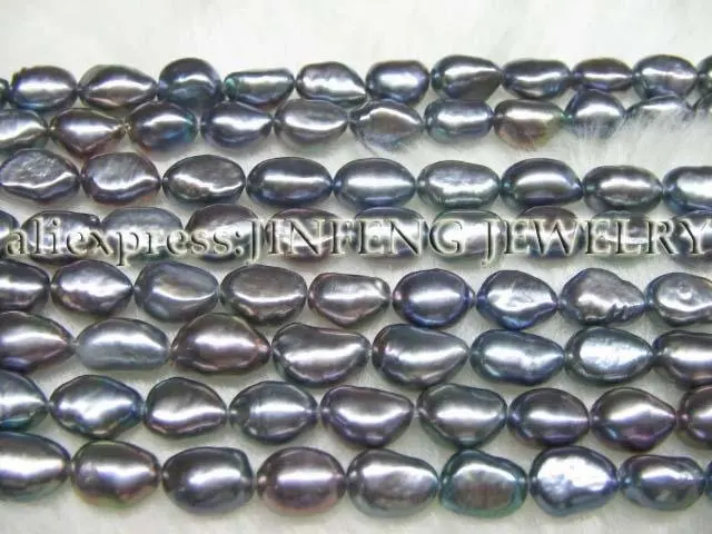 

wholesale 7-8mm black cultured baroque freshwater pearl free shipping