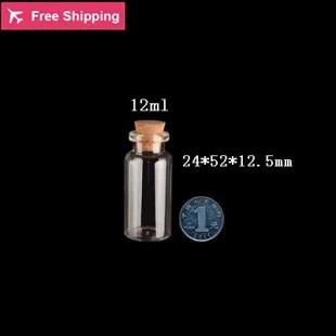 10pcs 5-15ml 24mm Diameter Empty Tube Glass Bottles With Cork DIY Clear Transparent Jars Containers Vials Wishing | Красота и