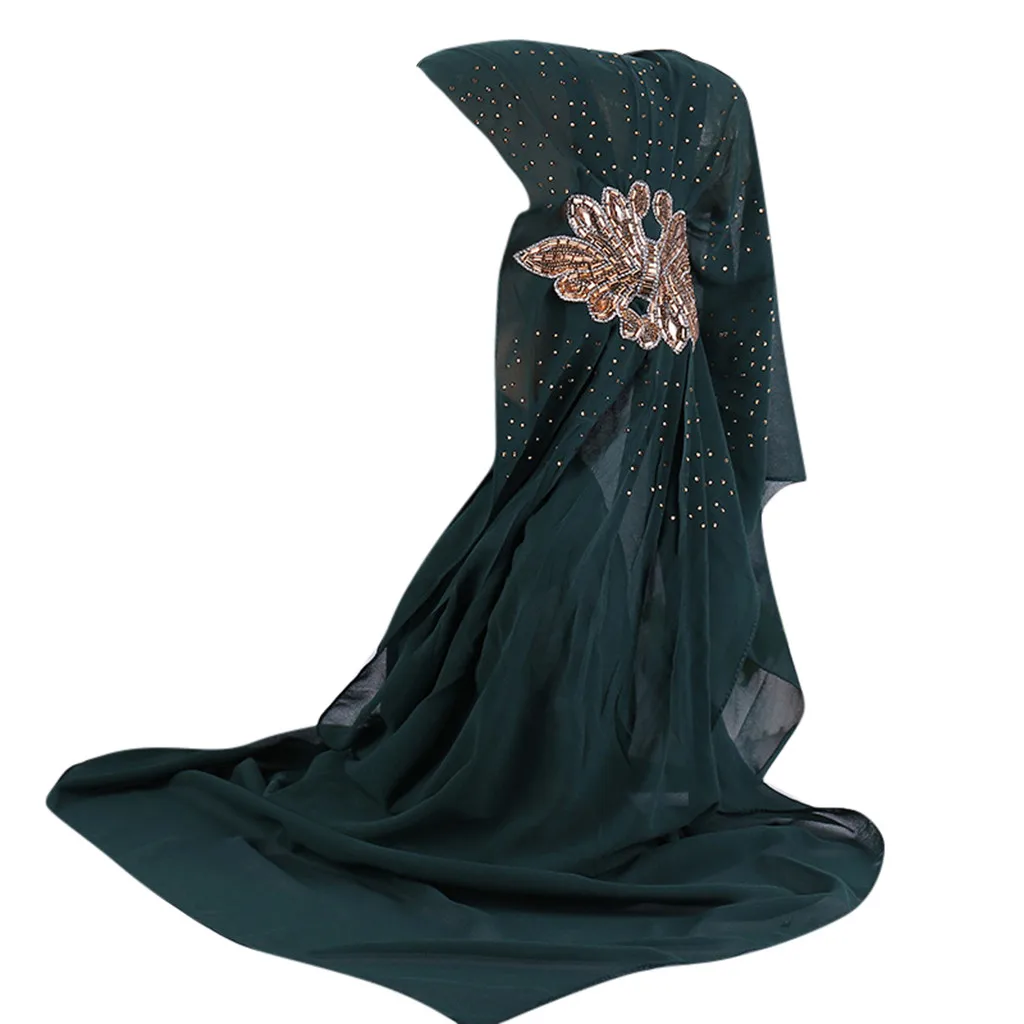 Летние Бандана для женщин индийский мусульманский тюрбан мерцающие блестящие