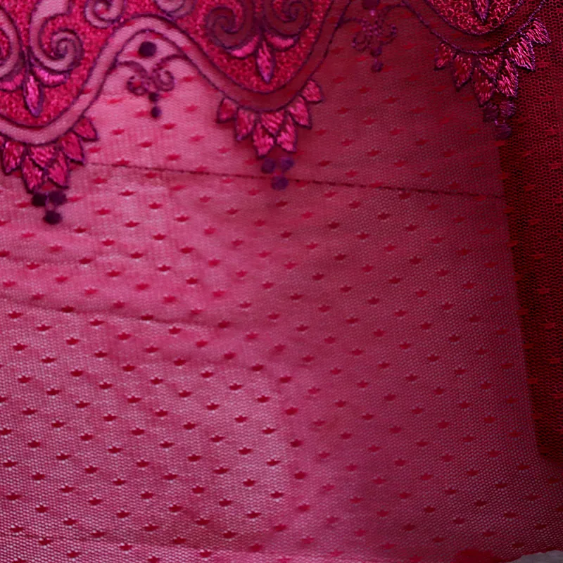 Cindylaceshow 23CM Width 1Yard Embroided Red High Quality Lace fabrics Embroidered lace trim Sewing Applique Dress Decorations | Дом и сад