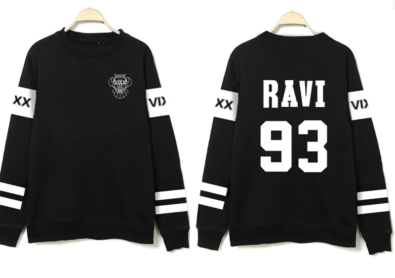 VIXX Толстовка хунбин хюк Кен Лев н Рави свитшоты пуловер с капюшоном V.I.X.X. длинный