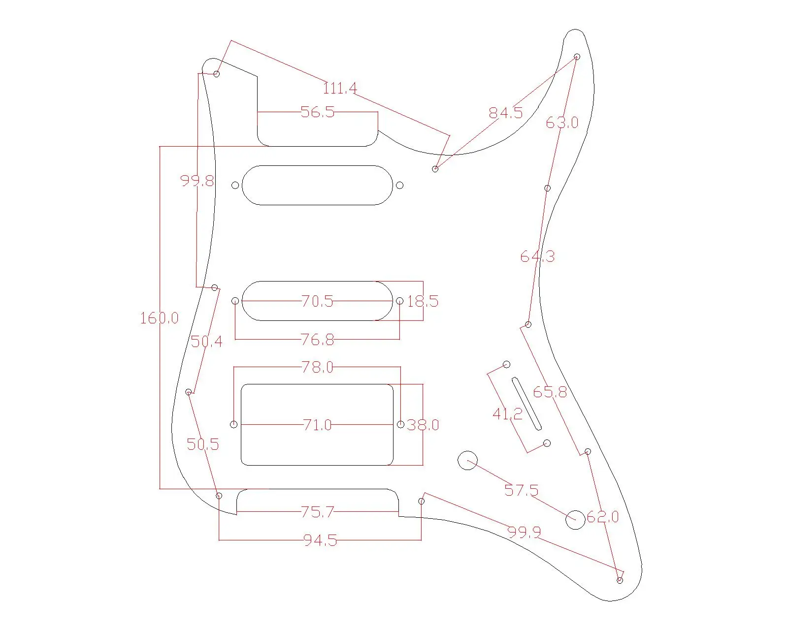 Серебряное зеркало Накладка для гитары hss электрогитары Tremolo верхняя крышка