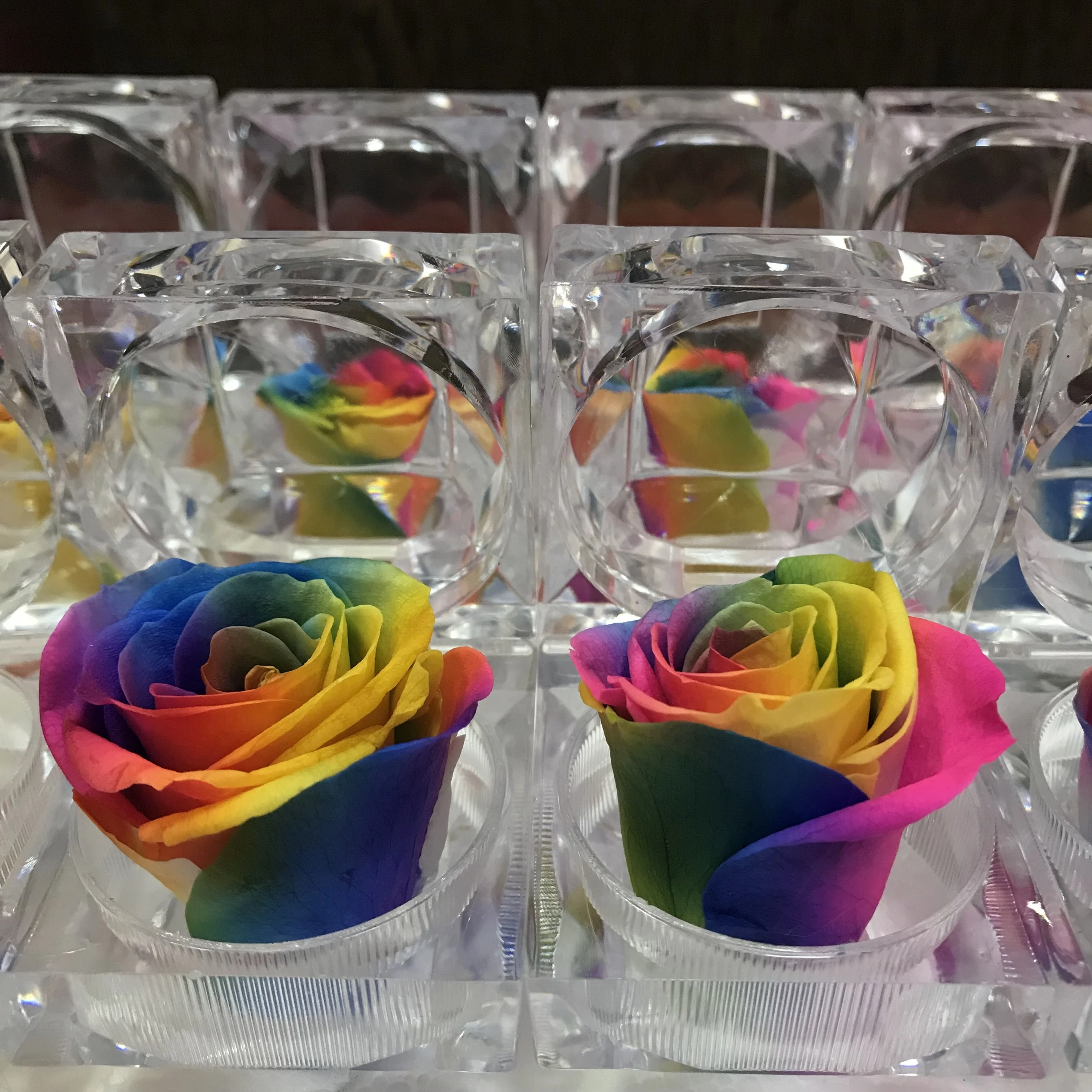 Preserved rose eternal flower ring box colorful roses Key chain Valentine's Day gift natural real.Christmas | Дом и сад