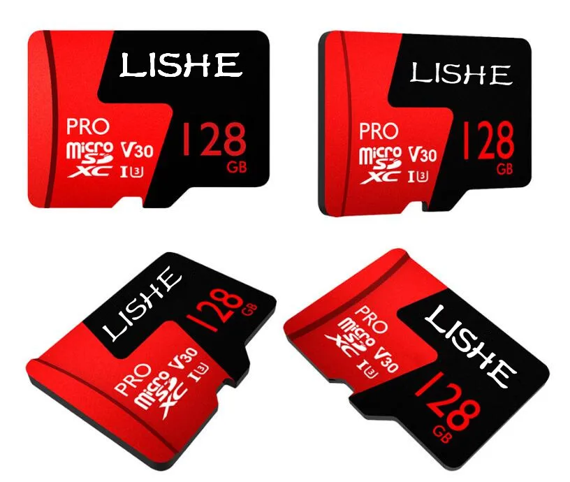 Высокая скорость LISHE Micro SD Card 64 ГБ 128 Class 10 U3 карты памяти TF флэш Microsd для