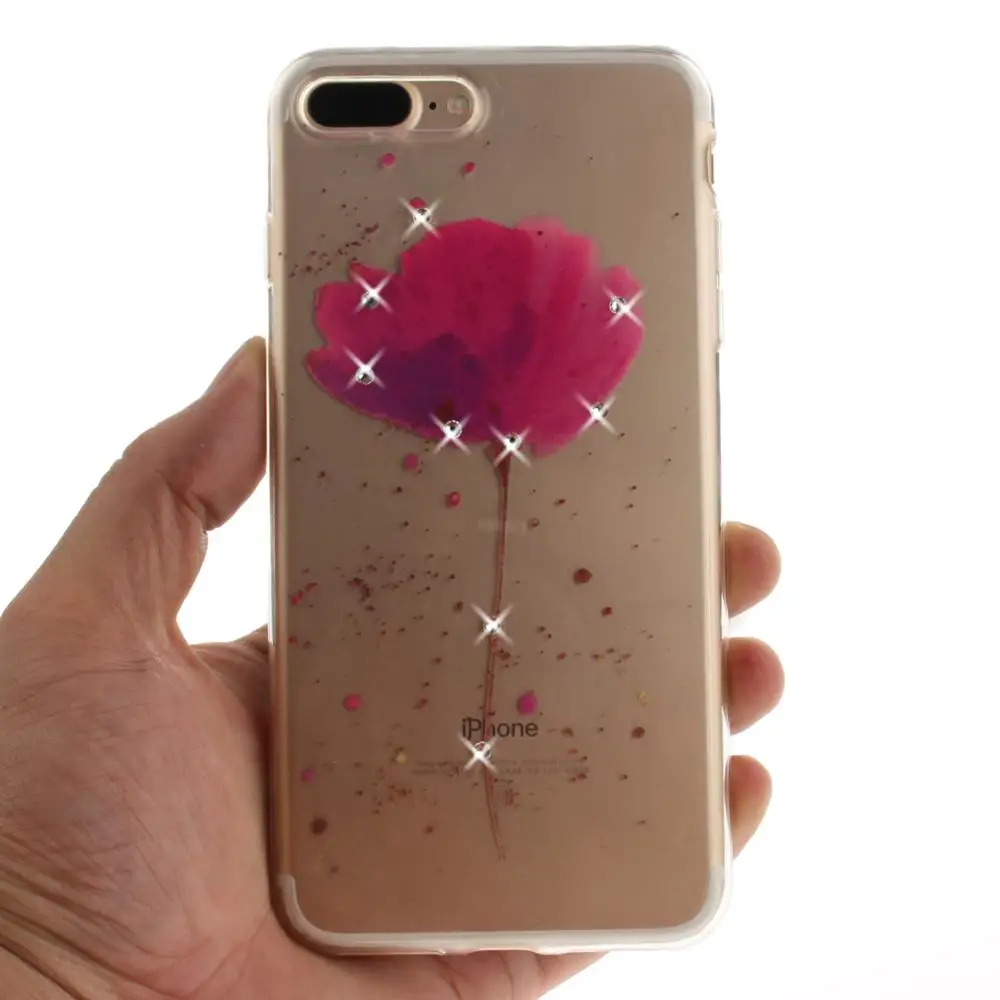 Блестящий Прозрачный чехол из мягкого ТПУ IMD подходит для IPHONE 7/IPHONE 7 PLUS с