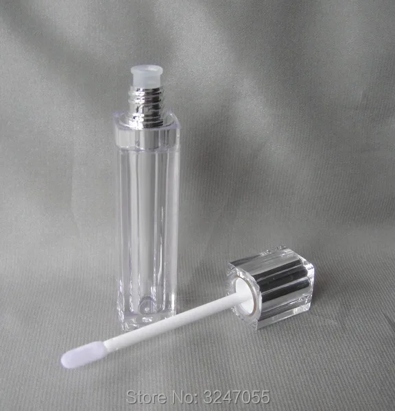 

8ML 40pcs/lot Silver Empty Elegant Lip Gloss Tube, DIY Plastic Graceful Liquid Lipstick Storage Bottle, High-end Lip Makeup Tool