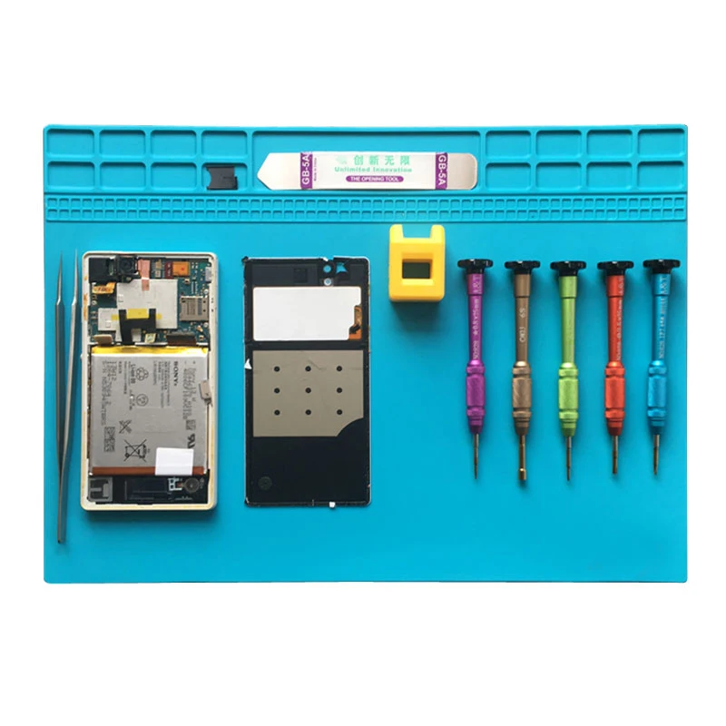 Силиконовый теплоизоляционный коврик для пайки 35x25 см|repair station|heat stationsolder soldering |