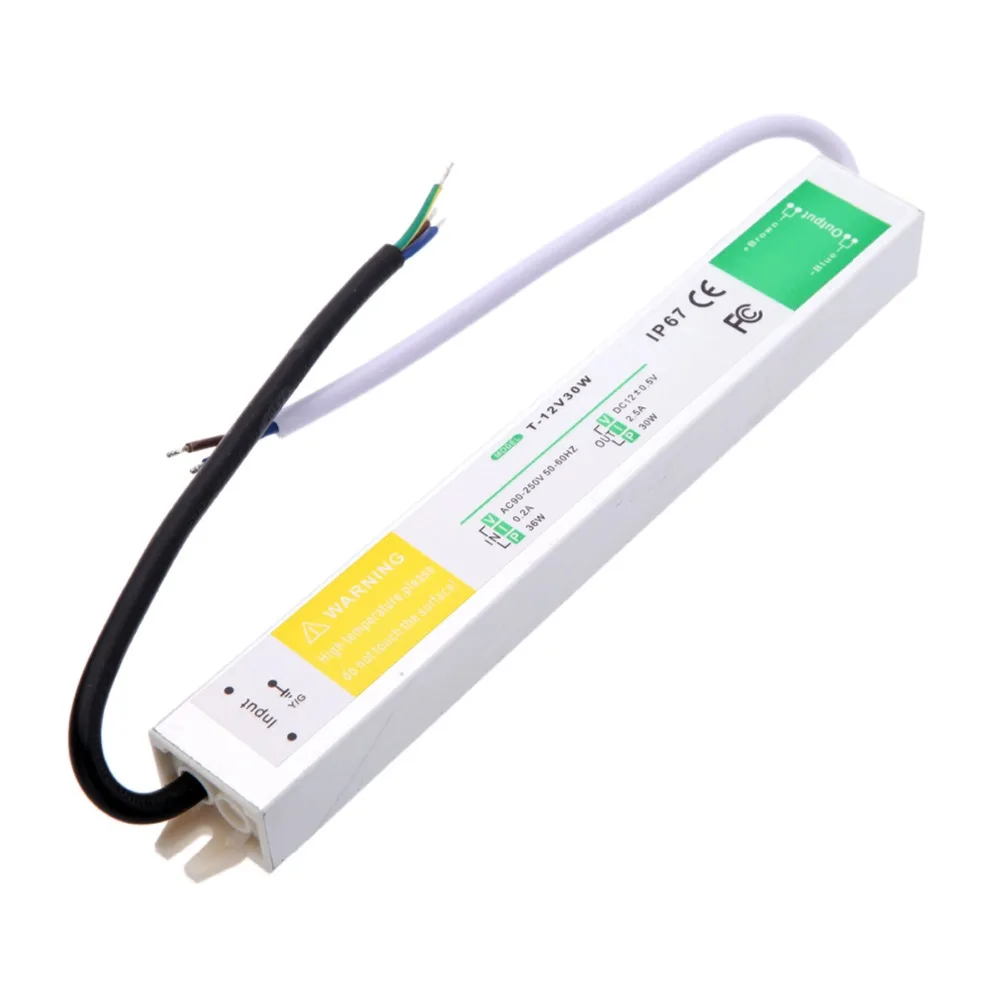 

Ip67 Ac Dc 12V 2.5A 30W Водонепроницаемый драйвер питания с сертификатом Ce Rohs