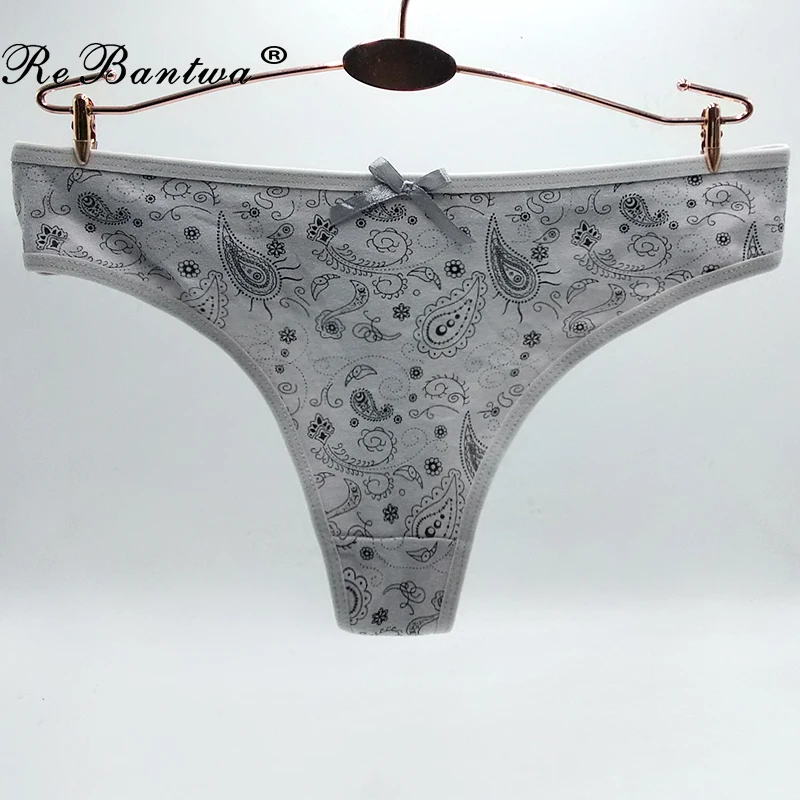 Стринги женские хлопковые с принтом пейсли 10 шт./лот | Женская одежда
