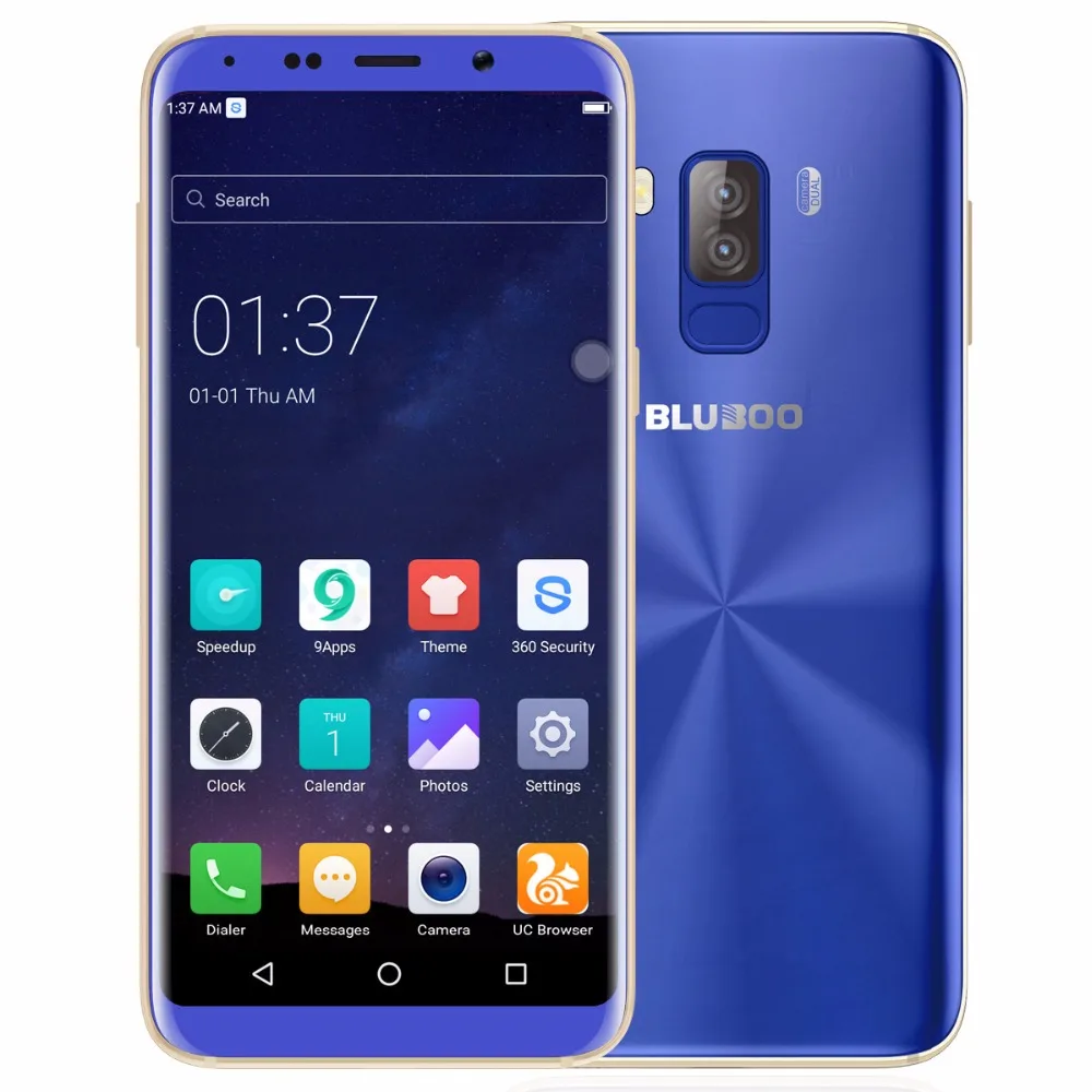 Bluboo S8 5.7 дюймов HD + MT6750T Octa core 3 ГБ 32 3450 мАч отпечатков пальцев ID мобильного телефона