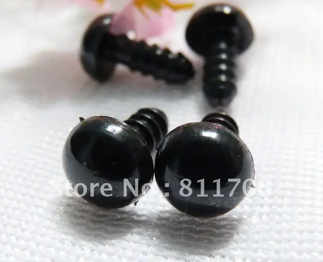 Аксессуары для кукол черный безопасный пластиковый глаз 10 мм игрушек медведей +