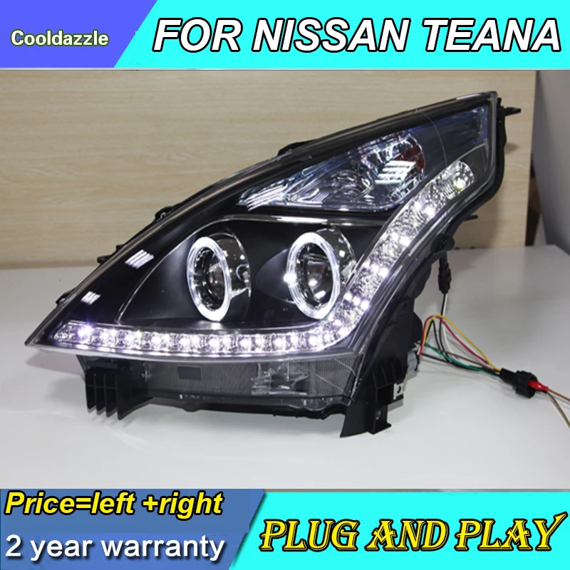 Светодиодный ные фары для Nissan Teana передние 2008 2009 2010 2011 года дневные ходовые огни