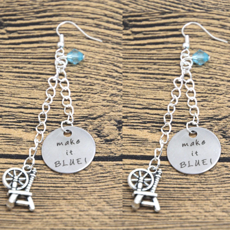 

10Pairs Sleeping Beauty Inspired Earring Fairy Merryweather Good Fair Make it BLUE! Silver colored crystals Earring