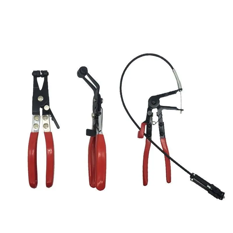 

3 pcs/ lot Auto Vehicle Car Repairs Tools Bent Nose Hose Clamp Pliers Cable Type Flexible Wire Long Reach Hose Clip Pliers