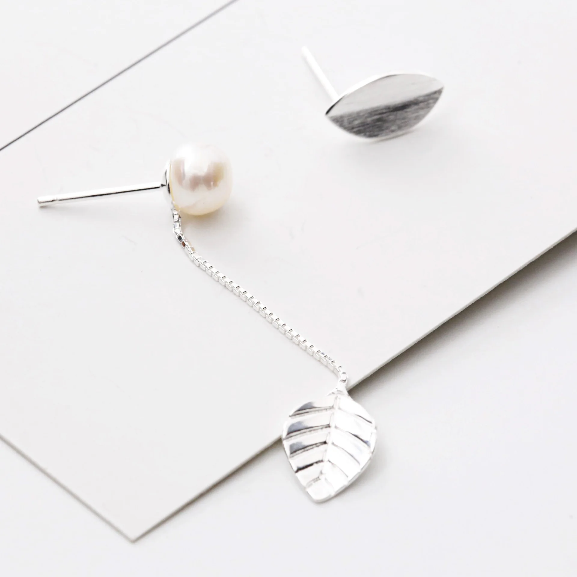 Женские серьги гвоздики из серебра с искусственным жемчугом|earring pin|pearl snowman