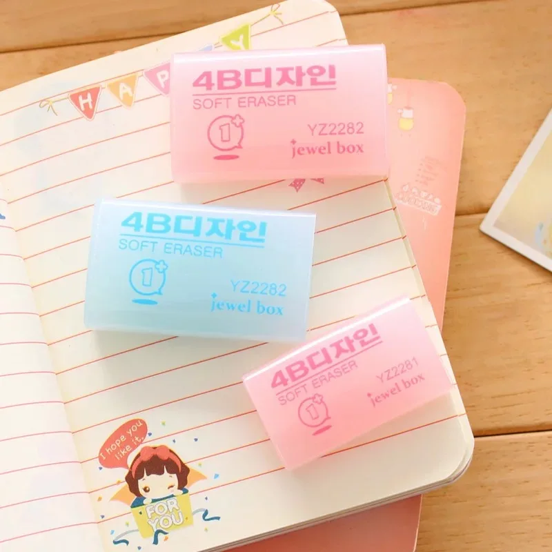 Южная Корея прекрасный прозрачный 4B цветной ластик Kawaii резиновый креативный
