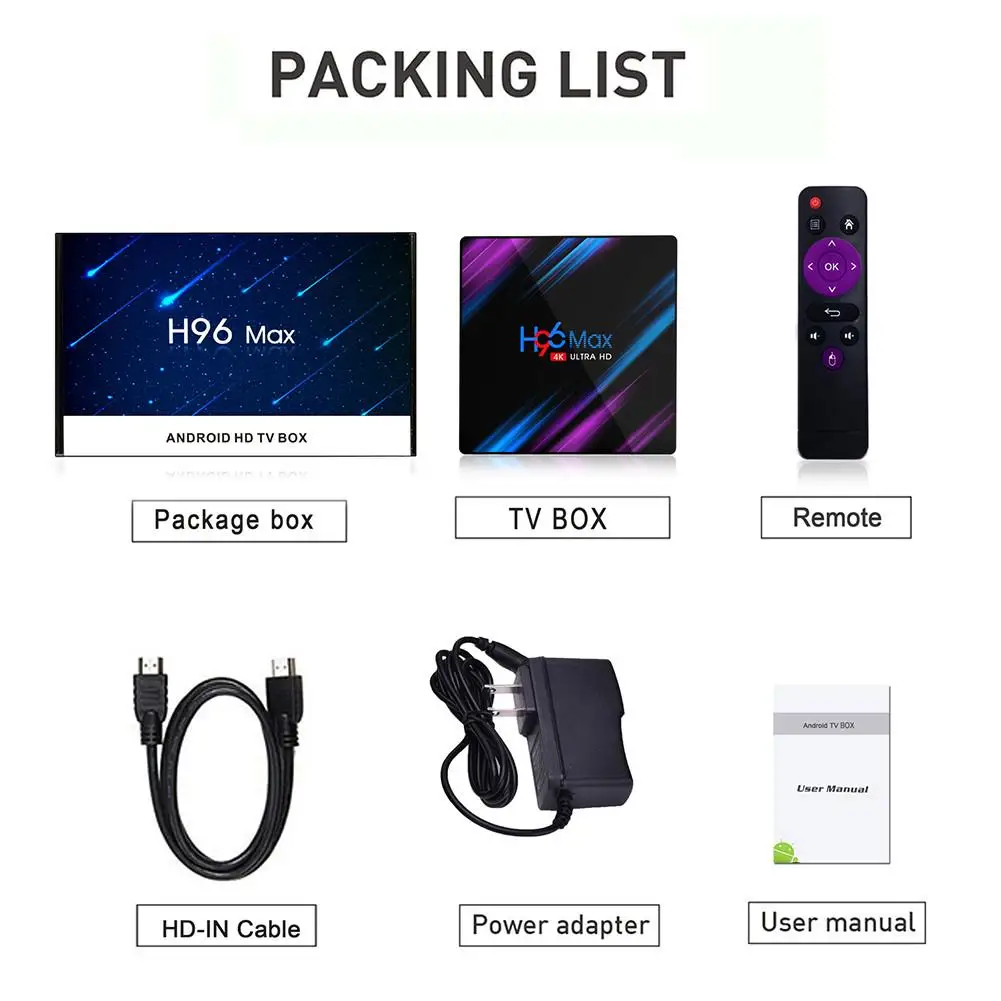 H96 MAX Smart tv Box 4G 64G Rockchip RK3318 4 ядра 2 5G WiFi K HDR BT 0 телеприставка USB сетевой плеер