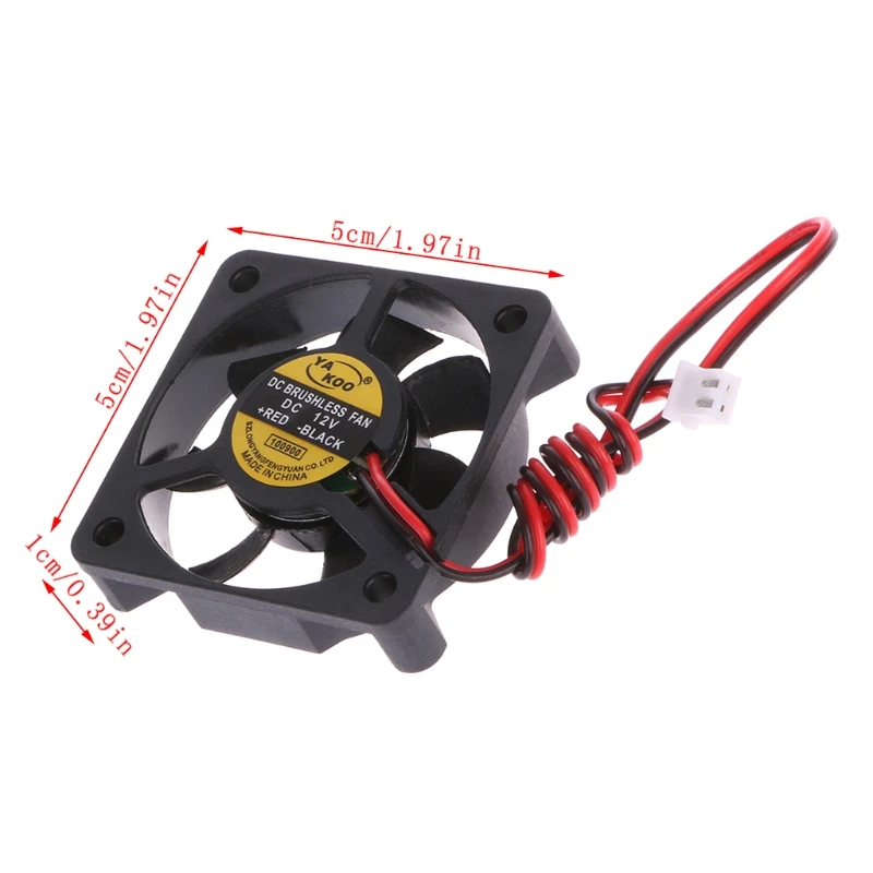 DC 12V 0.12A 2 контактный 50x50x10 мм компьютер Процессор Системы Бесщеточный Охлаждающий
