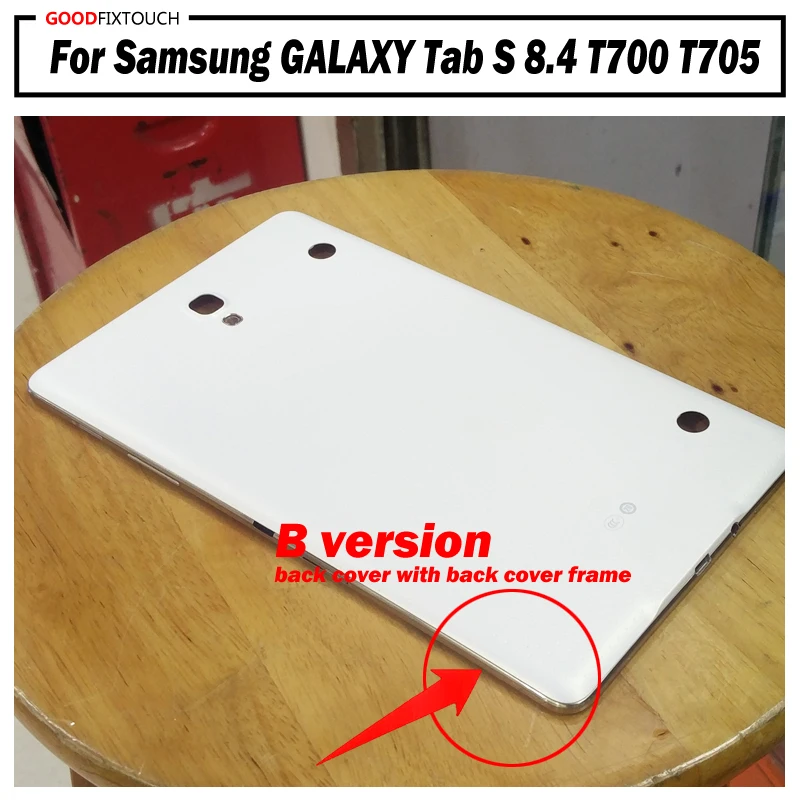 Задняя крышка аккумулятора высокого качества для Samsung GALAXY Tab S 8.4 T700 T705, дверца корпуса ремонтных запчастей на замену.