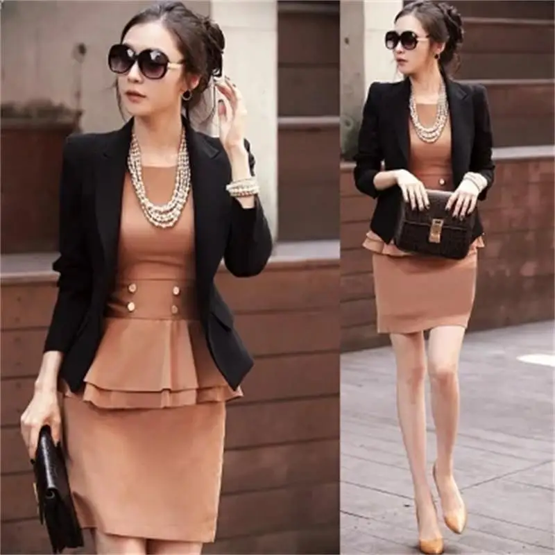 New 2018 Black fashion Women blazer and Jacket spring autumn ladies Suit Blaser business attire Femme Blazer Plus Size XXL | Женская