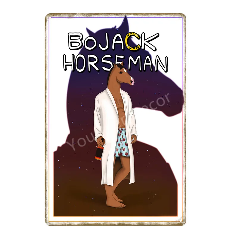 Where's BoJack Horseman металлический плакат классический ТВ мультфильм ретро оловянные знаки для дома для бара, клуба, магазина Декоративный Настенный декор YD047 - Цвет: YD1057D