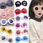 Милые летние детские солнцезащитные очки в пластиковой оправе с цветами очки для малышей Детские пляжные аксессуары для малышей