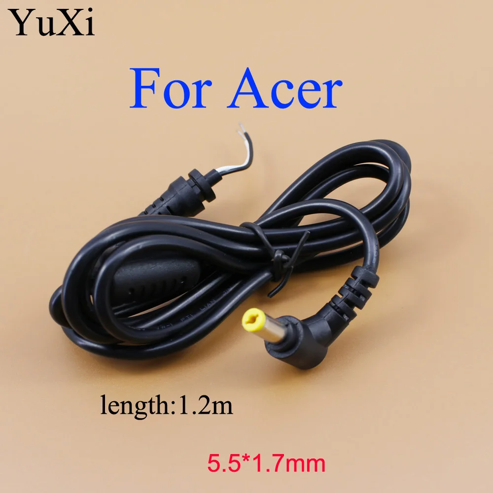 

YuXi 5.5x1.7mm Length =1.2m DC Power Charger Plug Cable Connector for Acer Laptop adapter 5.5*1.7mm