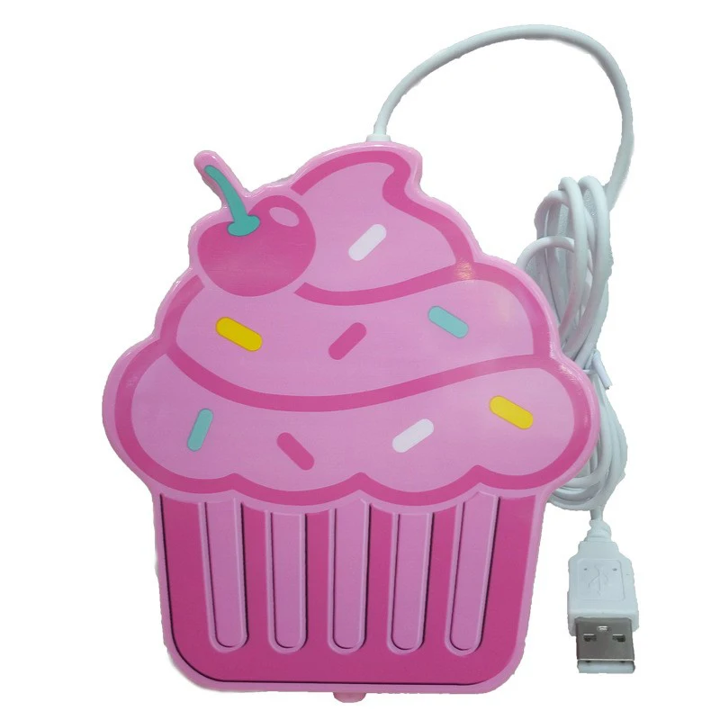 Красный Милые для торта силиконовые электрические изоляции Coaster USB теплая чашка нагревательное устройство офисный кофейный чайный грелка коврик, кухонные инструменты DA - Цвет: Красный