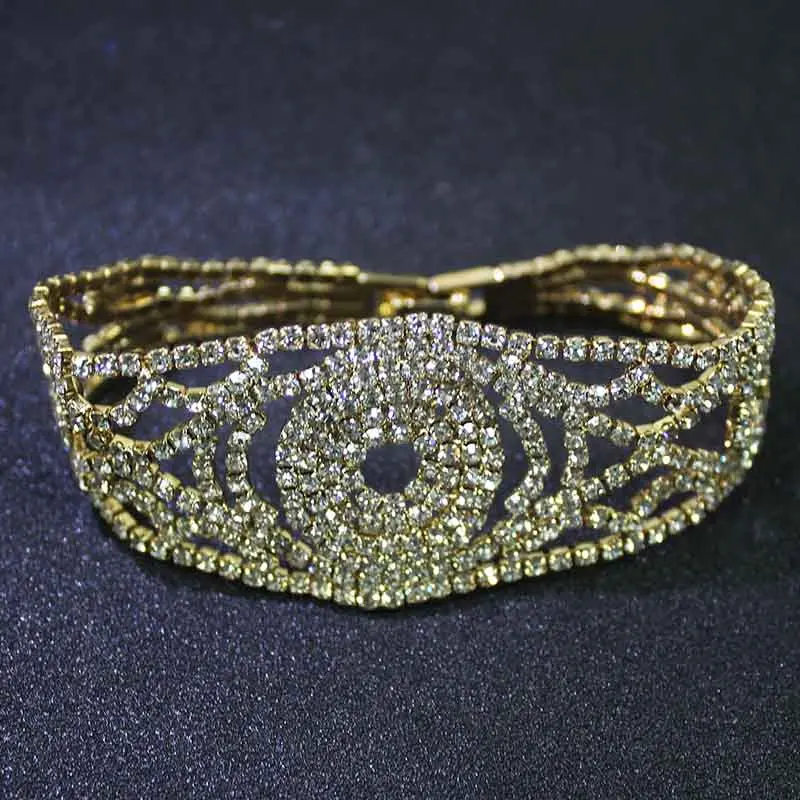 Модный свадебный кулон браслеты и горный хрусталь для женщин Свадебные