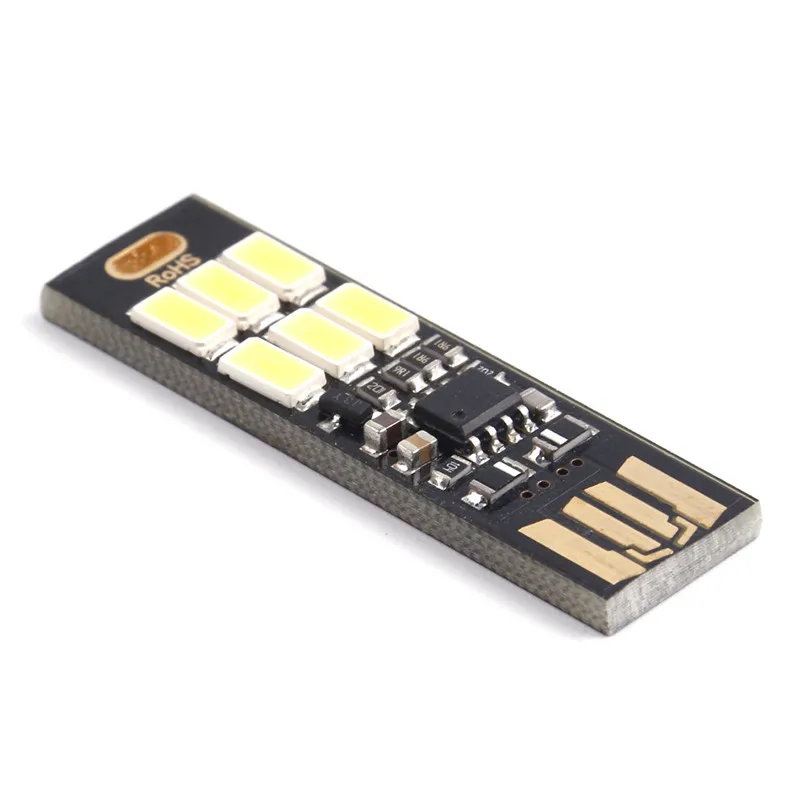 CHENGYILT 1 шт. портативный мини USB мощность 6 LED лампа Вт 5 В сенсорный диммер