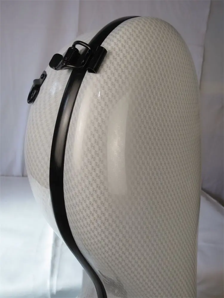 Чехол для виолончели из твердого углеродного волокна белого цвета 4/4 два