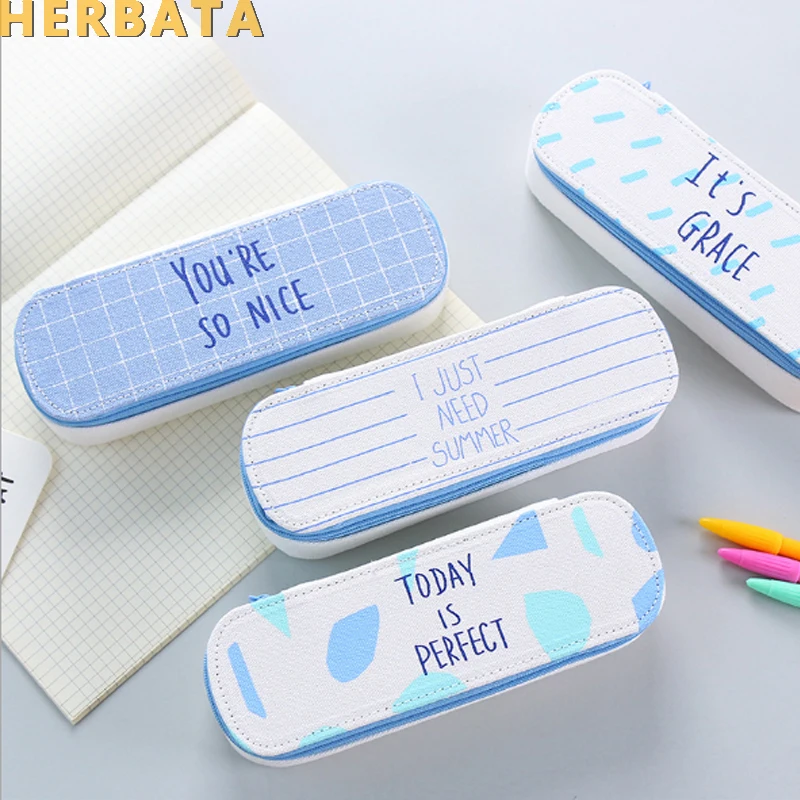 Чехол для карандашей индивидуальная канцелярская творческая большая емкость пенал Чехол Сумочка для ручек и карандашей чехол канцелярские принадлежности Escolar School