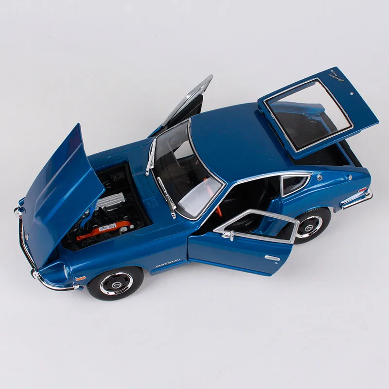 1:18 Модель спортивного автомобиля из сплава для Nissan Datsun 240Z с управлением рулевого колеса переднего колеса с оригинальной коробкой