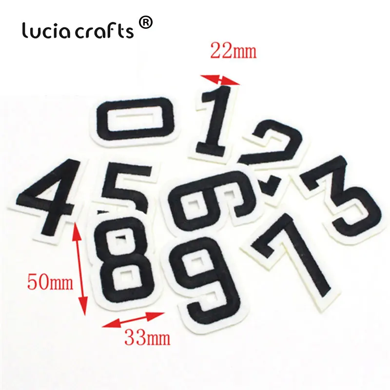 Style4 22X33mm 10pcs Lucia ремесла цифры Алфавит буквы нашивки вышитые железные на патч для Бейджи для одежды паста для сумки брюки Швейные L0404 - Цвет: Style4 22X33mm 10pcs