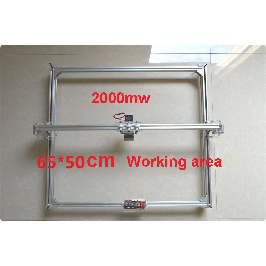 

1PC 2000mw DIY laser engraving machine advanced version CNC2 axis control board working area 65*50cm