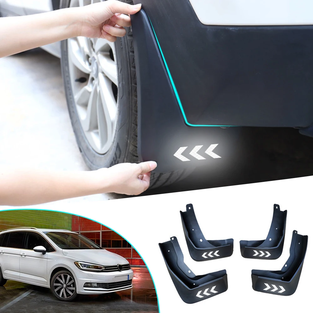 4 шт. светоотражающие Брызговики для VOLKSWAGEN Touran 2010 2014/2016 2018|Грязезащита| |