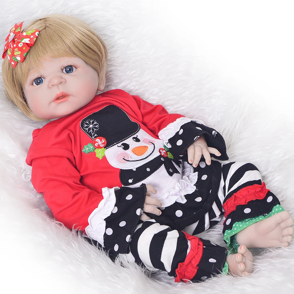 

57 см, модная Реалистичная кукла ручной работы для новорожденных, 22 дюйма, полностью виниловая силиконовая кукла Boneca Reborn для девочек, play house ...