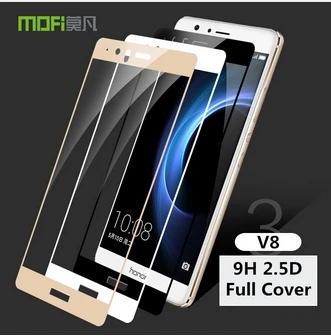

Mofi Full Cover Tempered Glass For Huawei Honor V8 5.7" Screen Protector Honor v8 Full Coverage Screen Glass Toughened Film