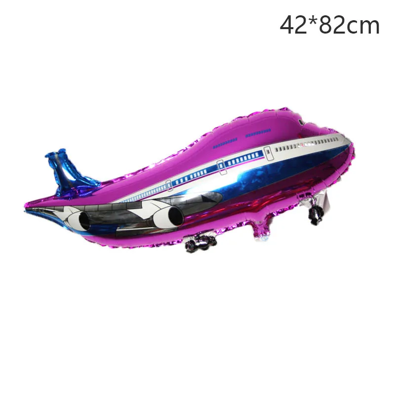 airliner rose Игрушечный автомобиль для маленького мальчика, самолет, поезд, воздушный шар для дня рождения, декоративный шар, Микки, воздушные шары из фольги, Детские вечерние принадлежности - Цвет: airliner rose