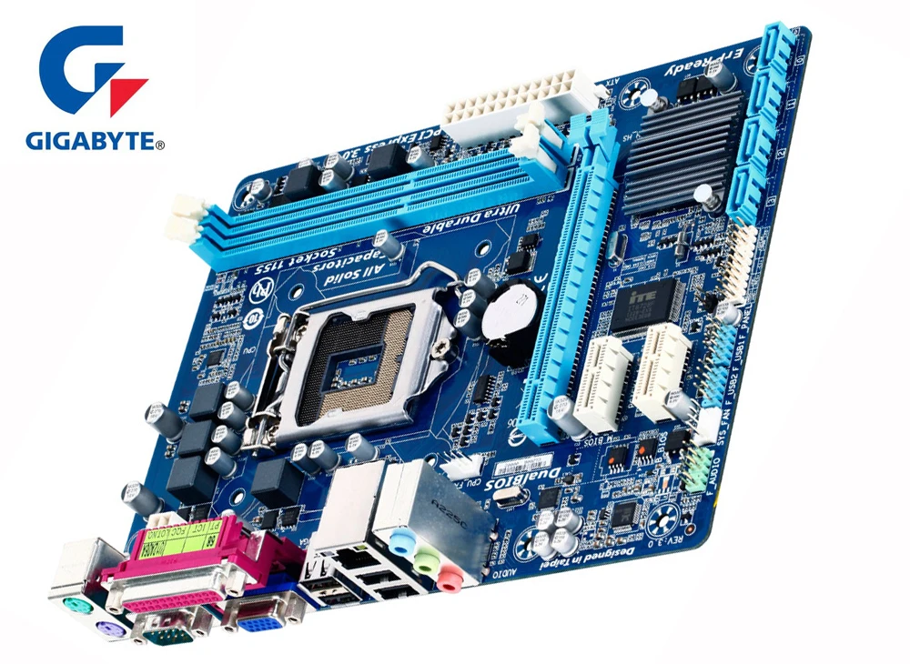 Материнская плата Gigabyte материнская с процессором Intel H61 LGA 1155 DDR3 DIMM 16 Гб поддержка