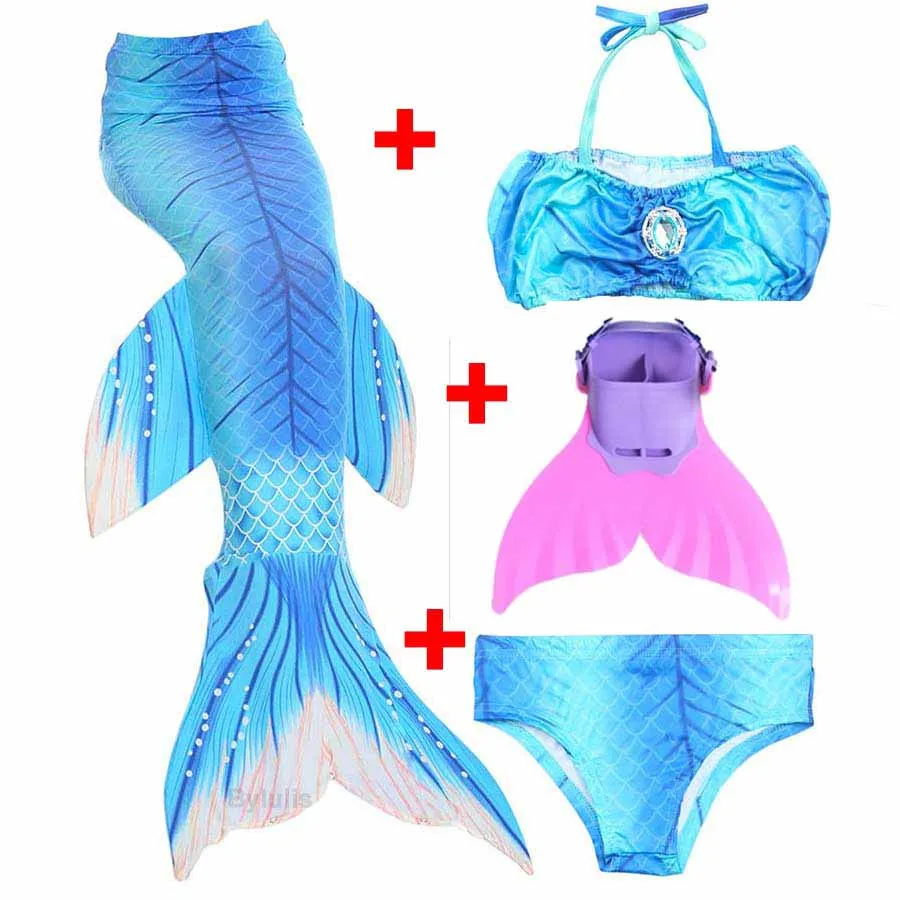Моноласты русалки для девочек хвосты купания детский костюм Zeemeerminstaart Cola De Sirena Cauda