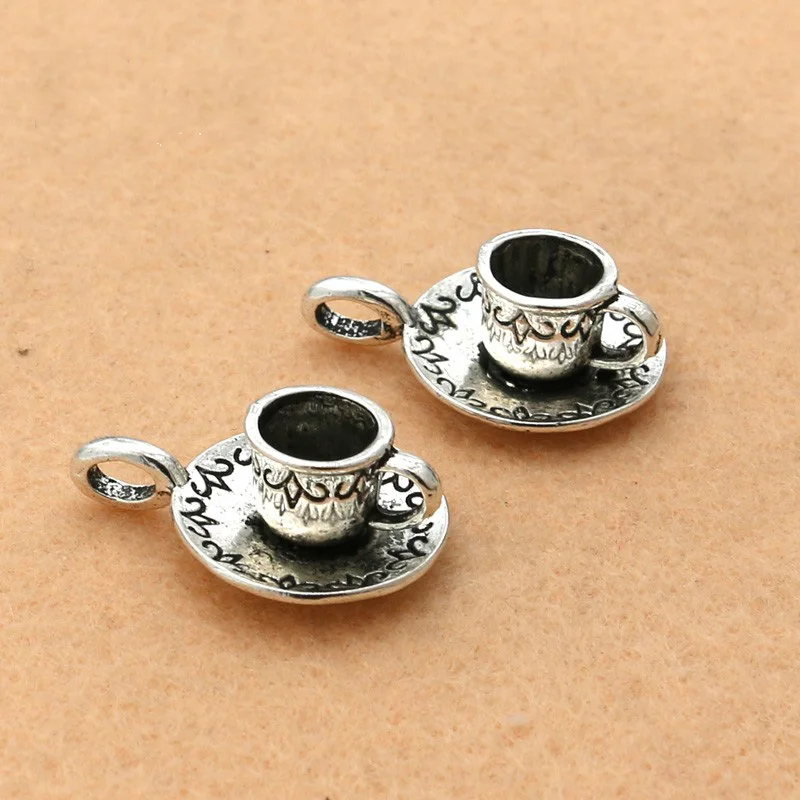 KJjewel тибетская Посеребренная кофейная чашка чайник подвески ювелирные изделия